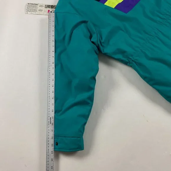NWT 80s Vintage Rice Sportswear Action II Ski Jacket Mens 38 Color Block Green - Picture 15 of 16